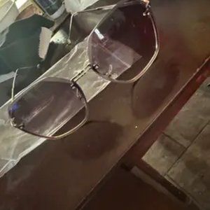 Summer Trendy Sunglasses Frameless Gradient Color Eyeglasses Outdoor Stylish Met